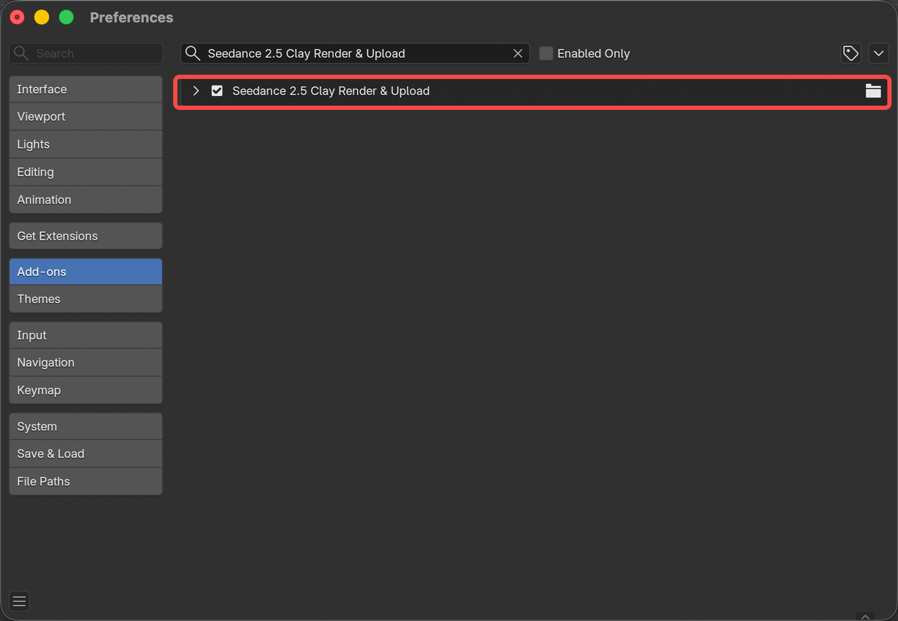 Add-on 활성화 및 Dreamina Sidebar 확인 — 원문 안내 이미지 7
